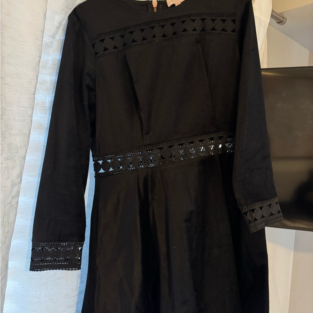 Ted Baker black cut out skater style dress